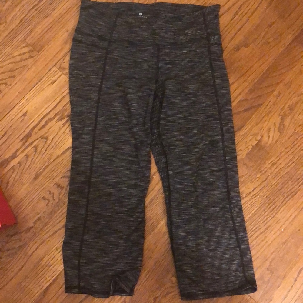 Athlete grey and white workout pants